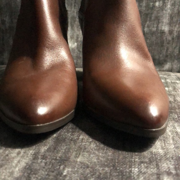 Franco Sarto Brown Leather Booties W9 - Picture 8 of 12